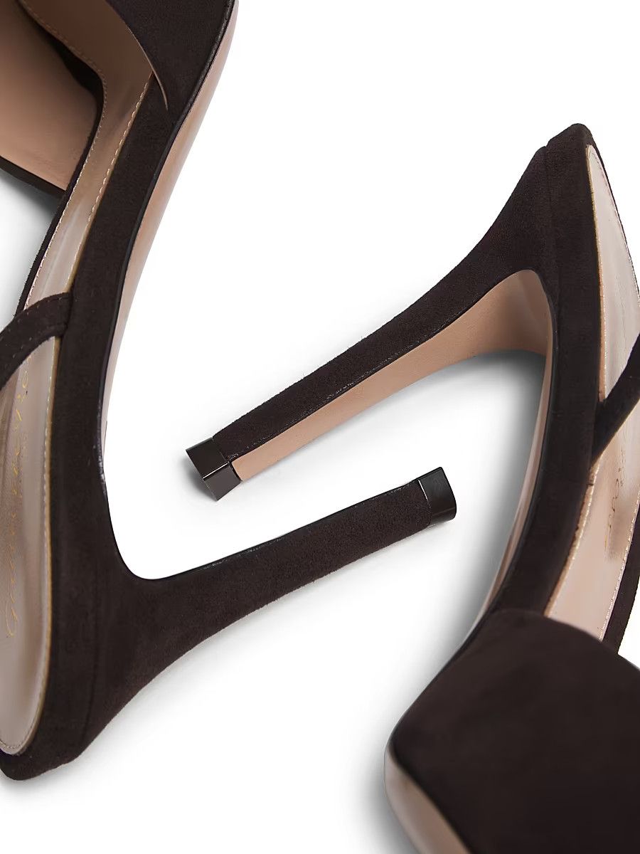Gianvito Rossi os11x0126 Camoscio 85mm Suede Slingback Pumps Size US 8.5 / IT 38.5 - 5 Thumbnail