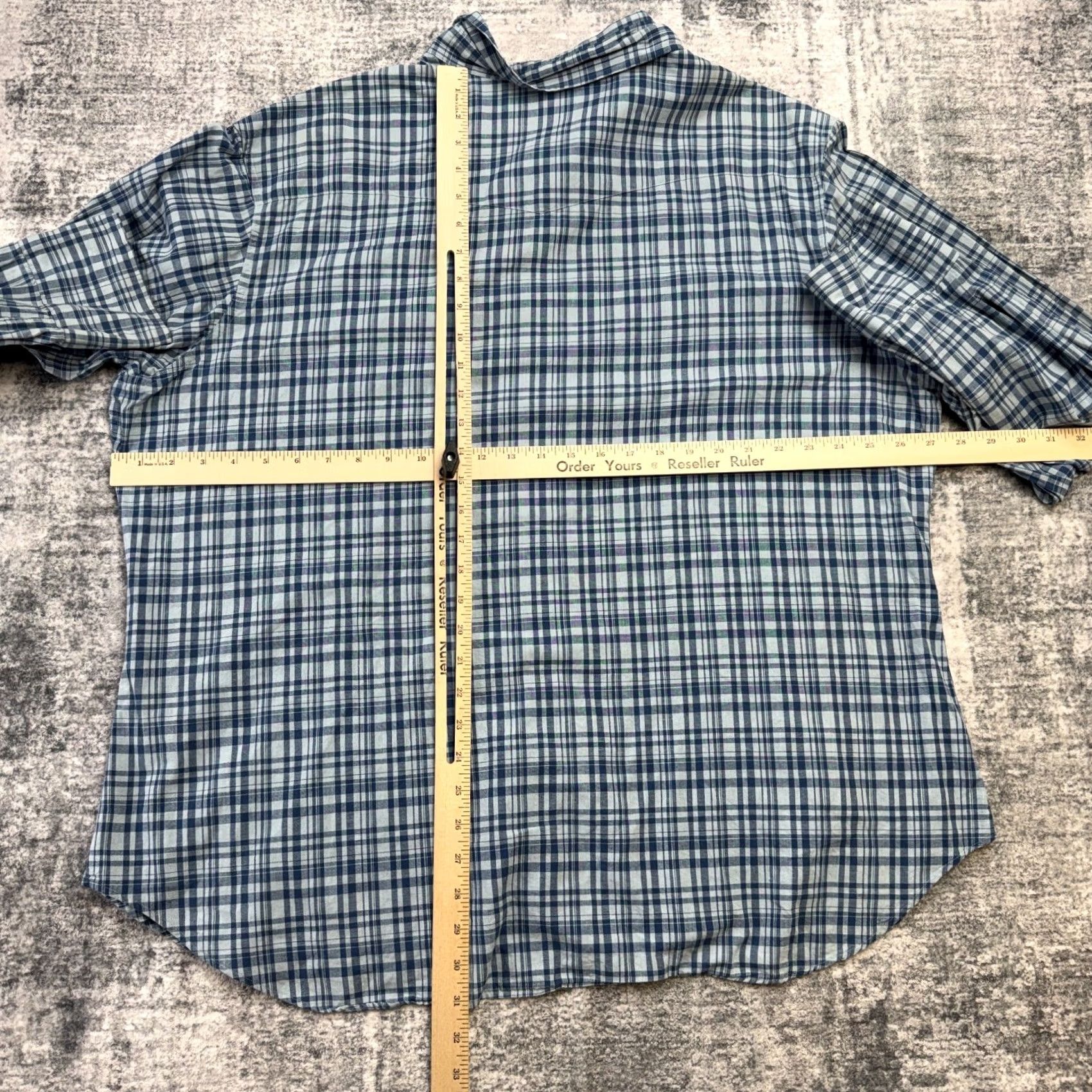 Polo Ralph Lauren VINTAGE Polo Ralph Lauren Shirt Mens 2XL Western Pearl Snap Blue Plaid Cotton Button-Up Collared Long Sleeve Cowboy Western Size US XXL / EU 58 / 5 - 7 Thumbnail