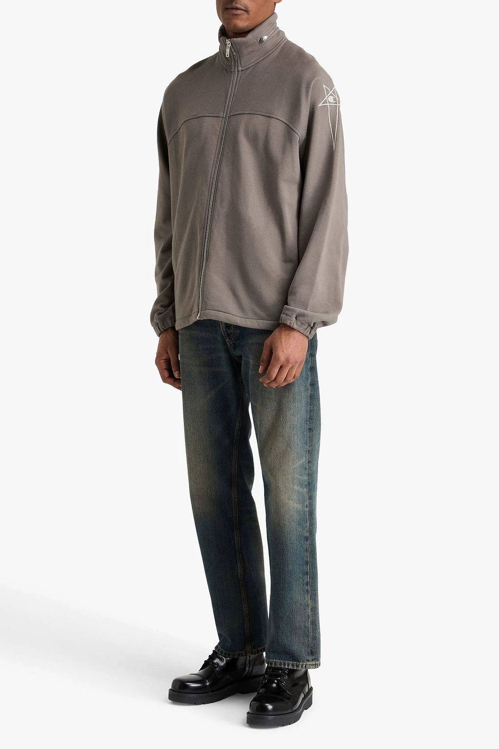 Rick Owens Rick Owens x Champion Embroidered Logo Zip Jacket Size US L / EU 52-54 / 3 - 7 Thumbnail