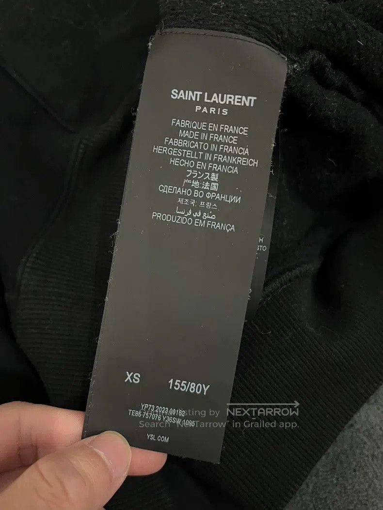 Saint Laurent Paris Saint Laurent Paris Black Hooded Sweatshirt Size US XS / EU 42 / 0 - 3 Thumbnail