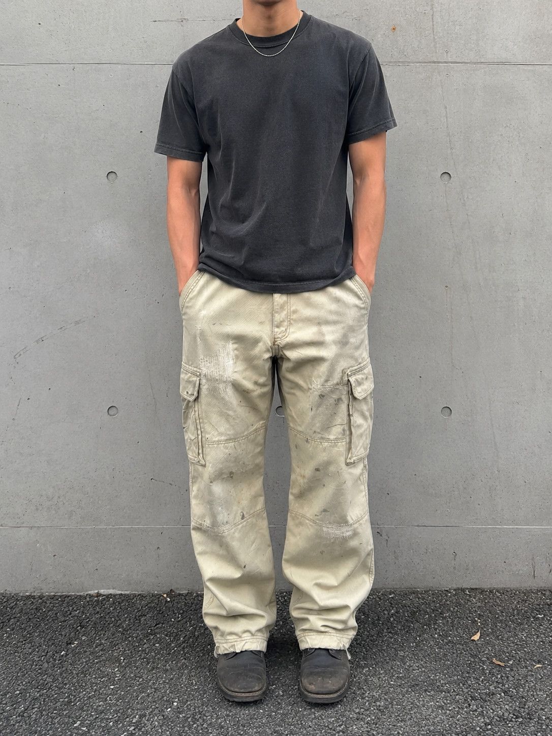Vintage 👹THRASHED Sun Faded Distressed ERD Dickies Cargo Pants Size US 30 / EU 46 - 1 Thumbnail