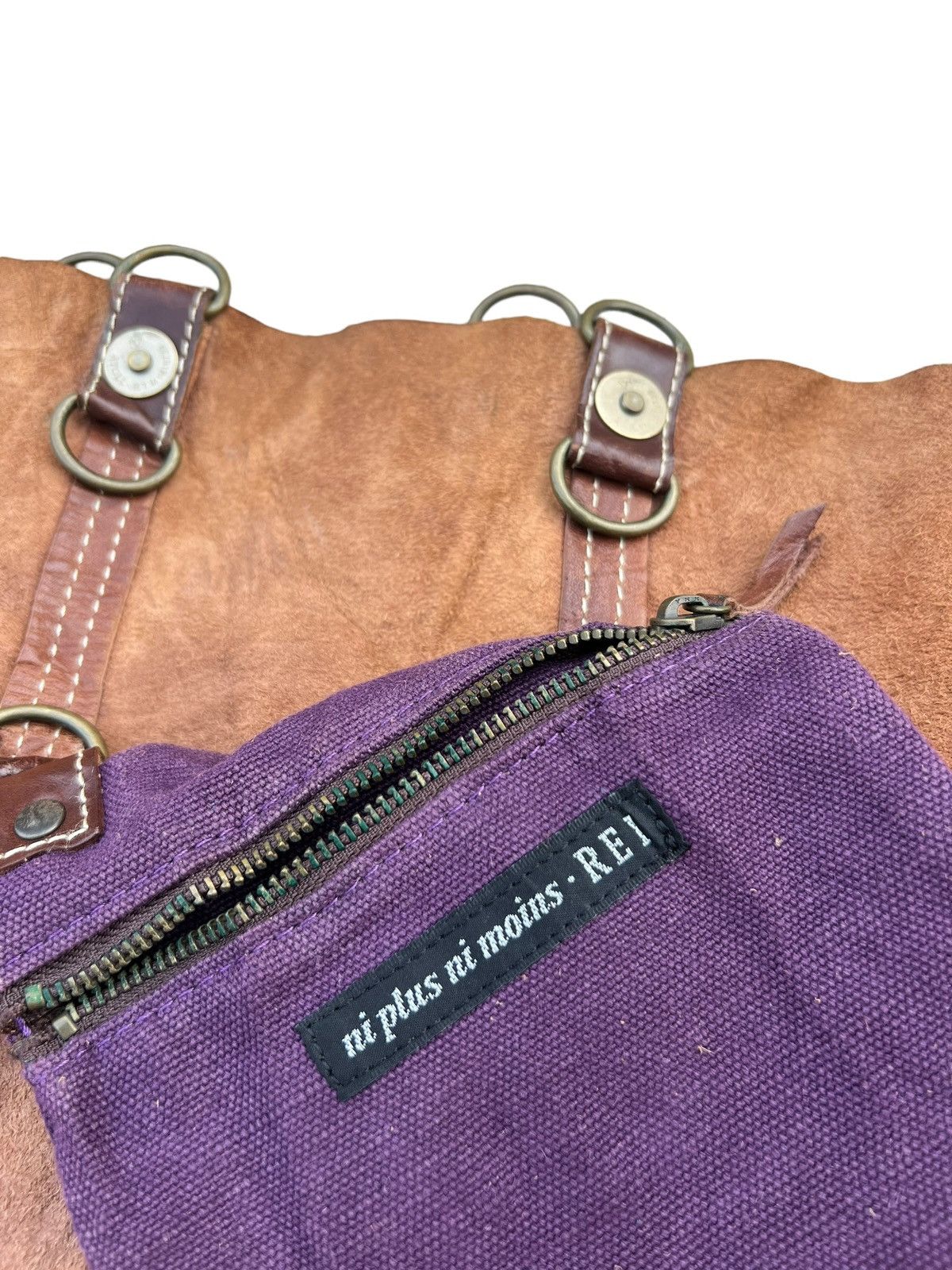 Leather Vintage Rei Japan 2 Way Patina Leather Bag Size ONE SIZE - 22 Thumbnail