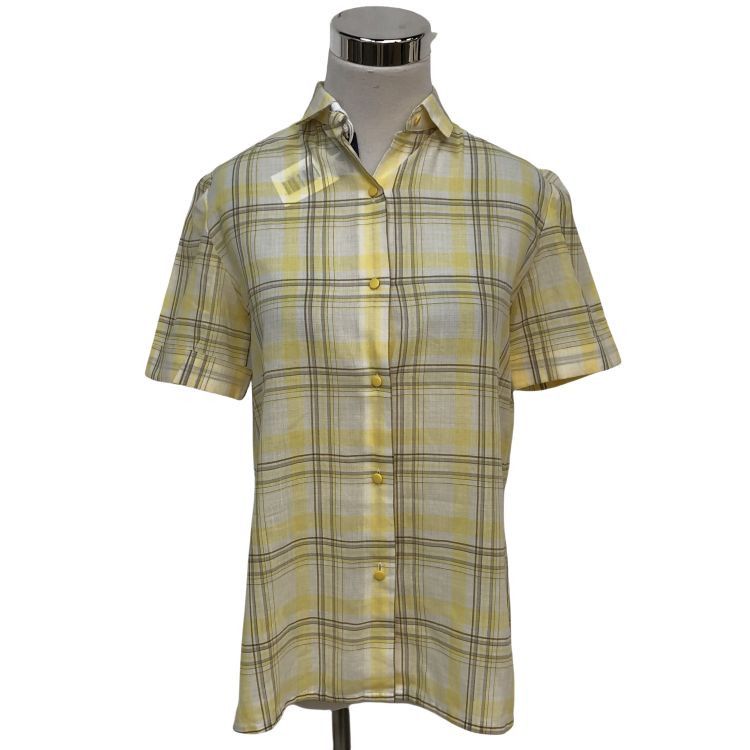 Dior Christian Dior Yellow Plaid Button Up Shirt Size M Size M / US 6-8 / IT 42-44 - 1 Preview