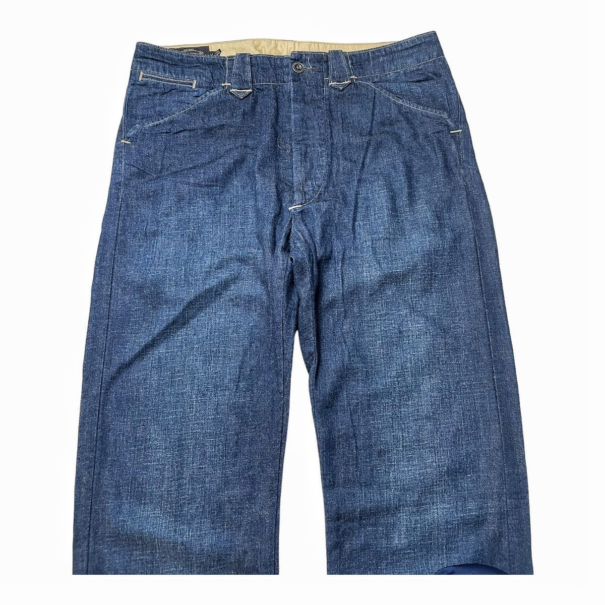 Polo Ralph Lauren × RRL Ralph Lauren × Ralph Lauren Double RL RRL Denim Indigo Linen Cotton Blend Trousers pants Size US 31 - 3 Thumbnail