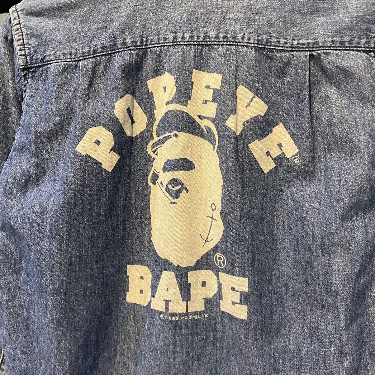 Bape FINAL PRICE Bape x Popeye Chambray BD Shirt Size US S / EU 44-46 / 1 - 5 Thumbnail
