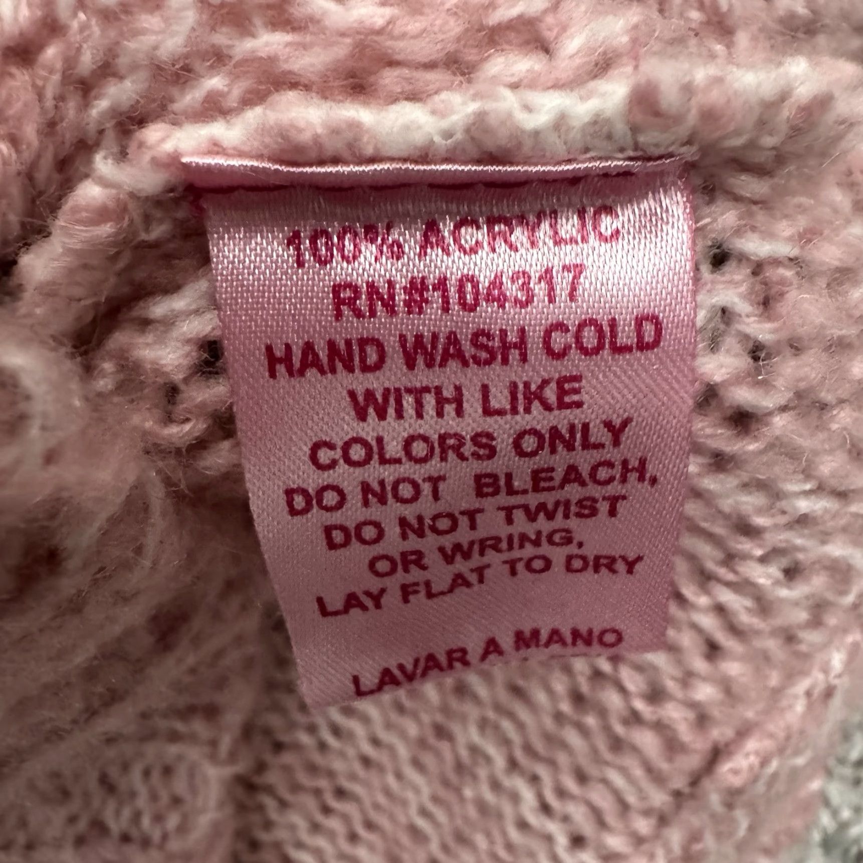Vintage VINTAGE Dark Heart Sweater Womens XL Pink Cable-Knit Funnel Neck High Neck Whimsical Christmas City Classic Holiday Pullover Knit Christmas Womens) Size XL / US 12-14 / IT 48-50 - 6 Thumbnail