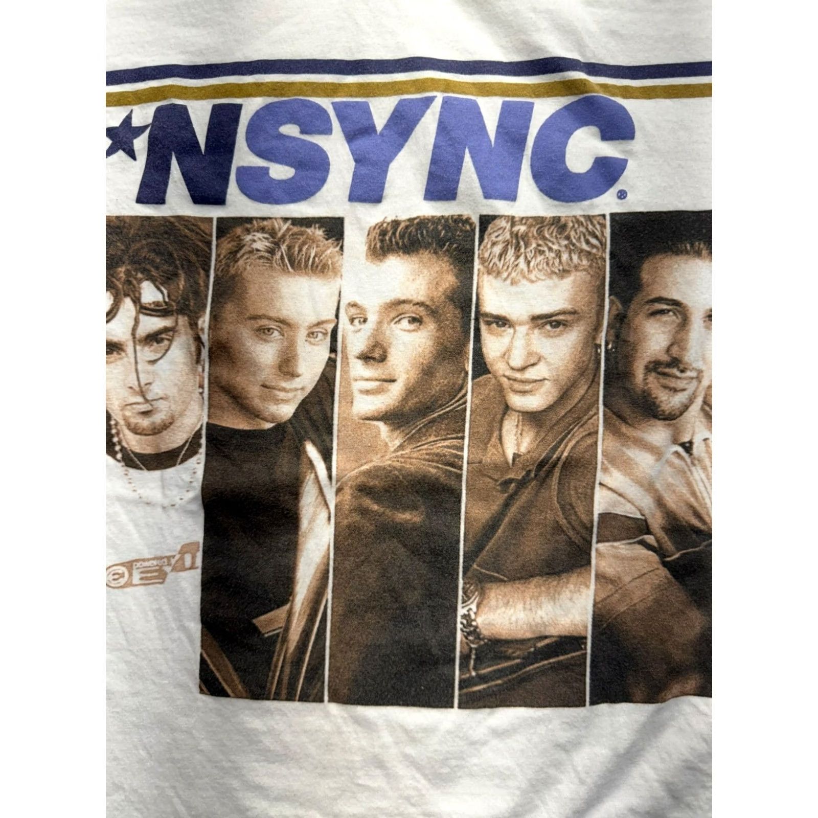 Vintage NSYNC Graphic Tee Mens T-Shirt Small White Graphic NSYNC Band Members 90s Concert Style Vintage Womens Small Size US S / EU 44-46 / 1 - 3 Thumbnail