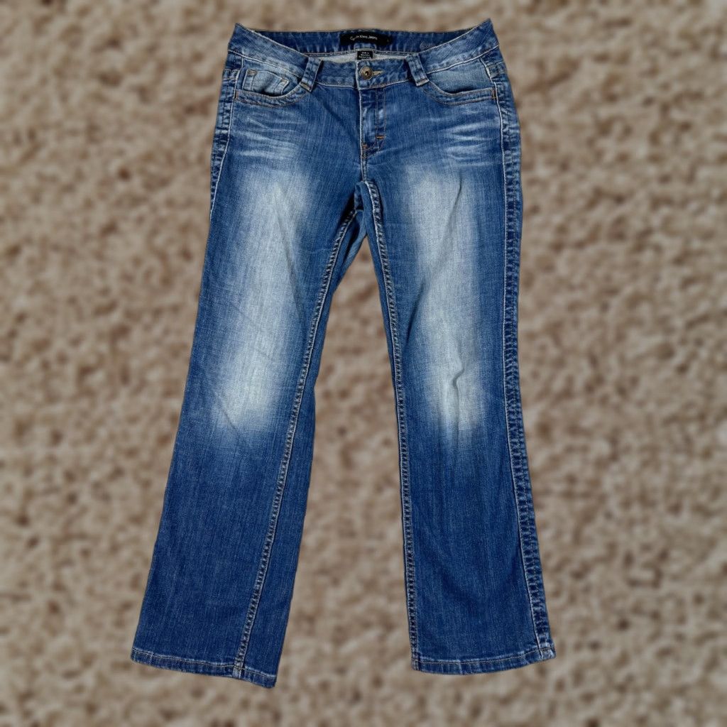 Calvin Klein Calvin Klein Jeans Women 10 Blue Denim Embroidered Flap Pockets Ultimate Skinny Womens Size 32" / US 10 / IT 46 - 1 Thumbnail