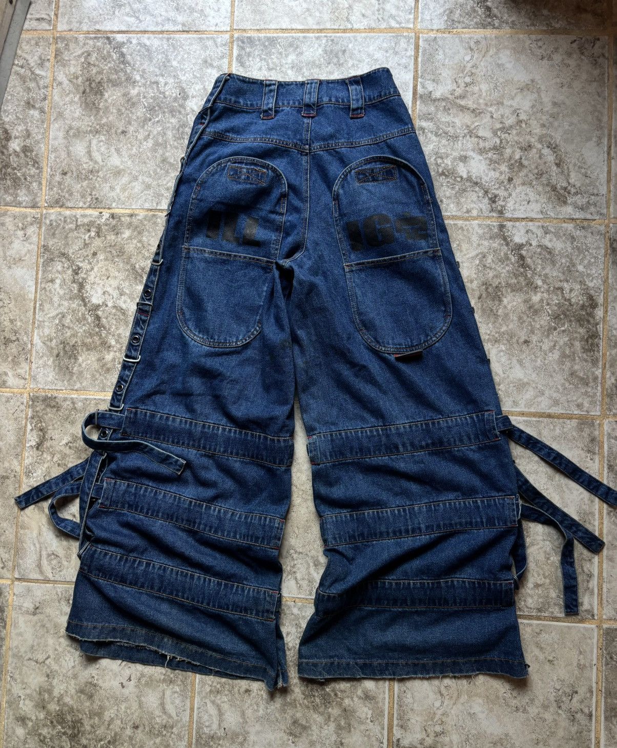 Vintage ILLIG Mega Baggy Jeans Rare Size US 28 / EU 44 - 1 Thumbnail