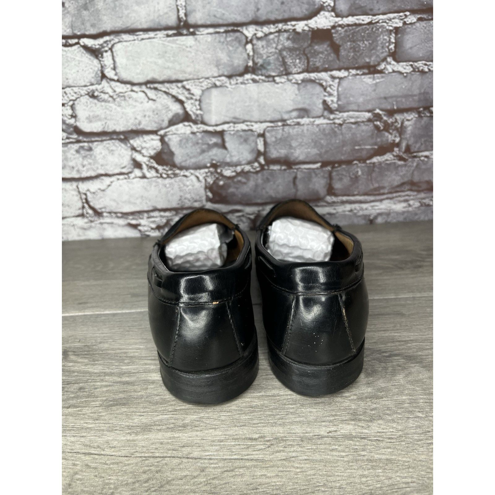 Bass G.H. Bass & Co Weejuns Black Leather Moccasin Loafers Dress Size US 9.5 / EU 42-43 - 5 Thumbnail