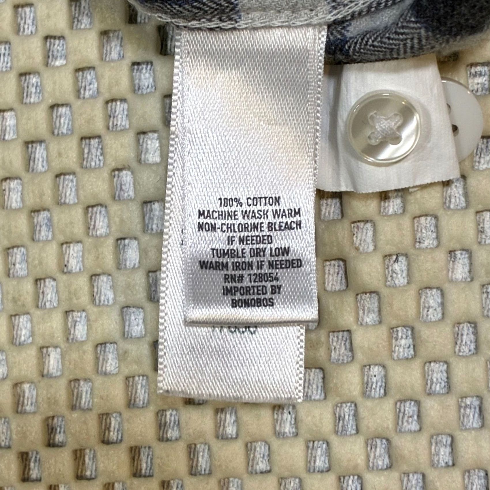 Bonobos Bonobos Shirt Men Long Sleeve Button-Down Slim Fit Gray Gingham Check L Size US L / EU 52-54 / 3 - 6 Thumbnail