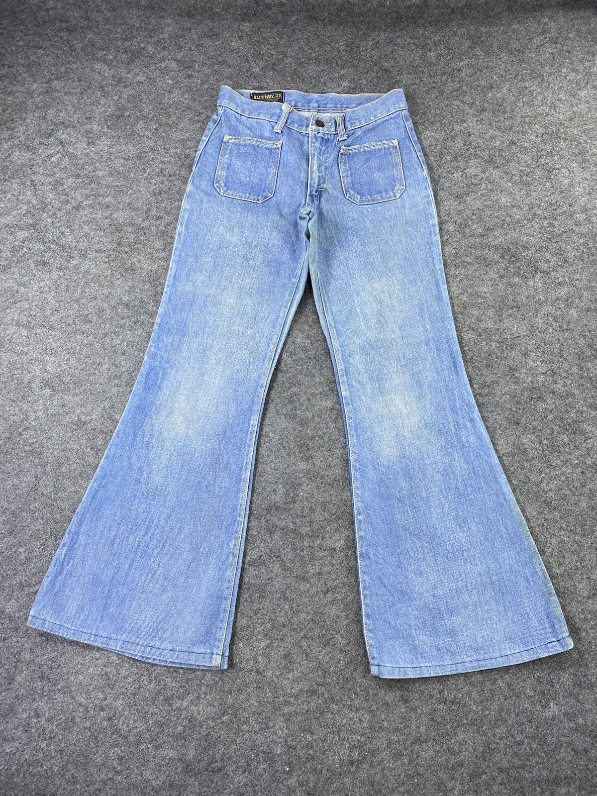 Jean Vintage Blue Way bootcut Jeans - J1028 Size 28" / US 6 / IT 42 - 2 Thumbnail