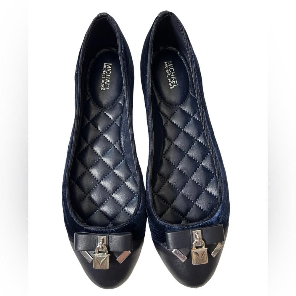 Michael Kors Michael Kors l Alice Ballet Blue Velvet Flats 10 Size US 10 / IT 40 - 2 Thumbnail