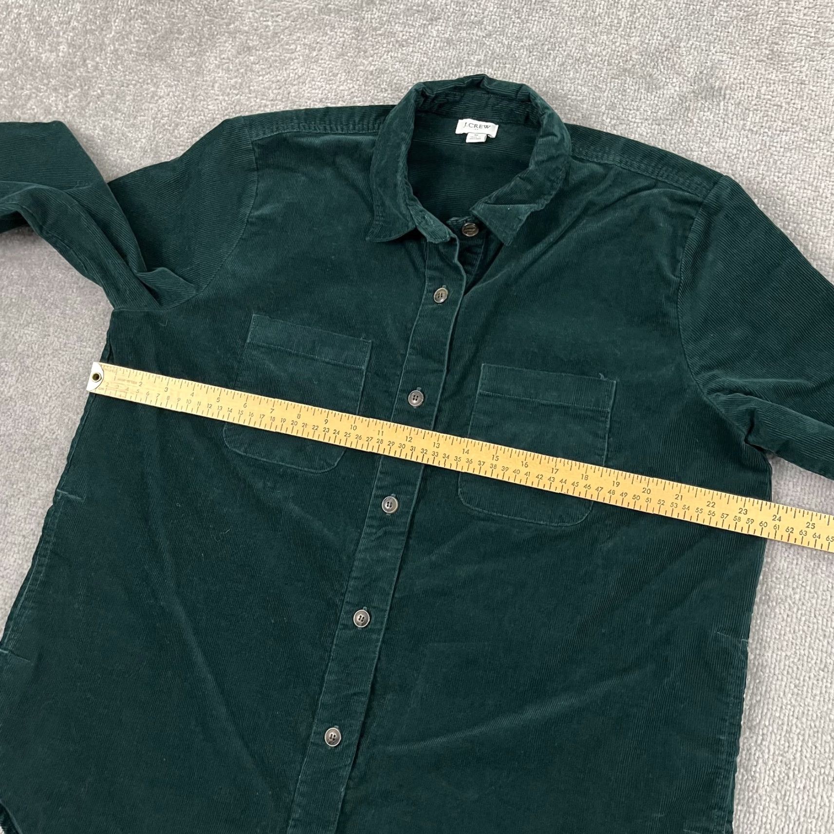 J.Crew J.CREW Shirt Jacket Shacket Womens Medium Oversized Green Corduroy Pocket Button Size M / US 6-8 / IT 42-44 - 4 Thumbnail