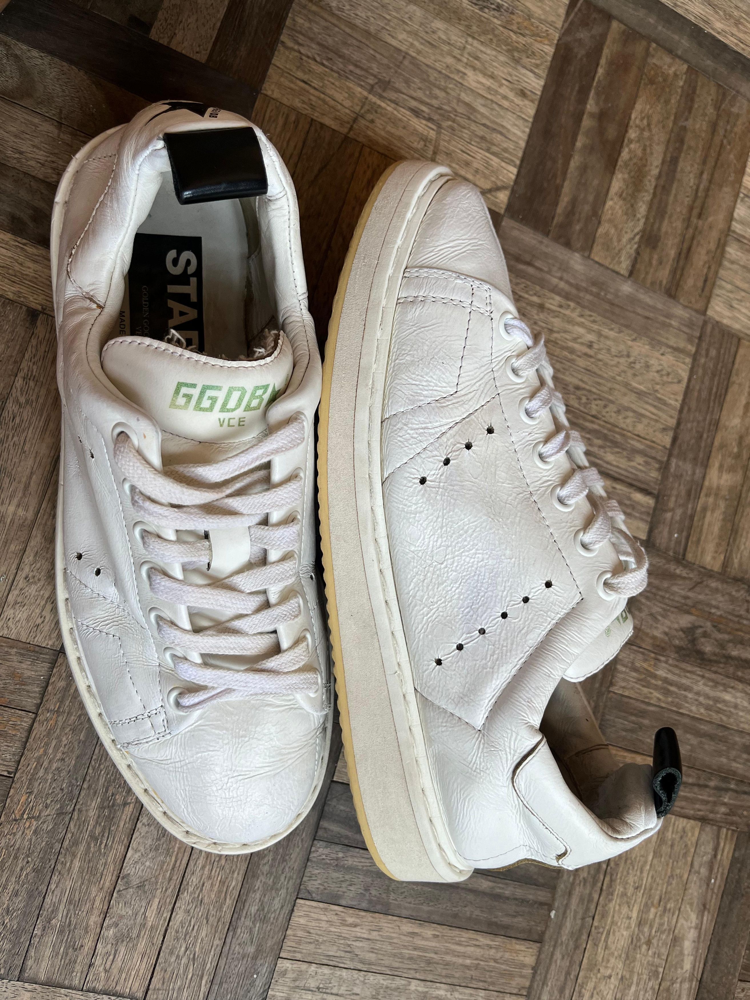 Golden Goose Golden Goose starter sneakers white with black details Size US 7 / IT 37 - 3 Thumbnail