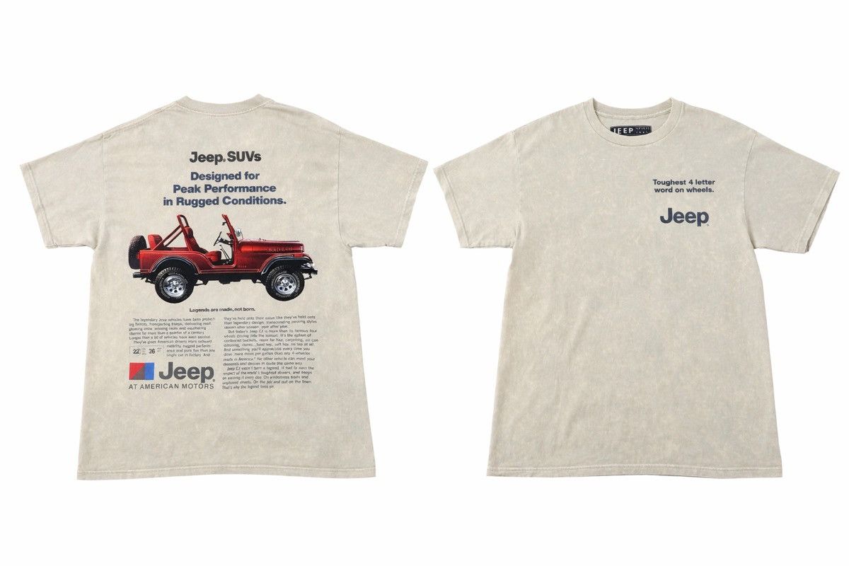 Jeep Jeep Graphic T Shirt Mens M NWT Beige Acid Wash Back Print Size US M / EU 48-50 / 2 - 6 Thumbnail