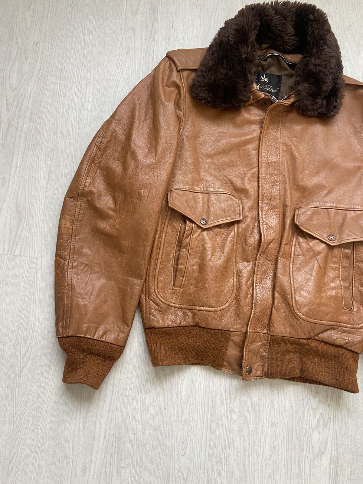 Craftsman Vintage 1970’s Golden Fleece A2 Fur Leather Jacket Size US M / EU 48-50 / 2 - 3 Thumbnail
