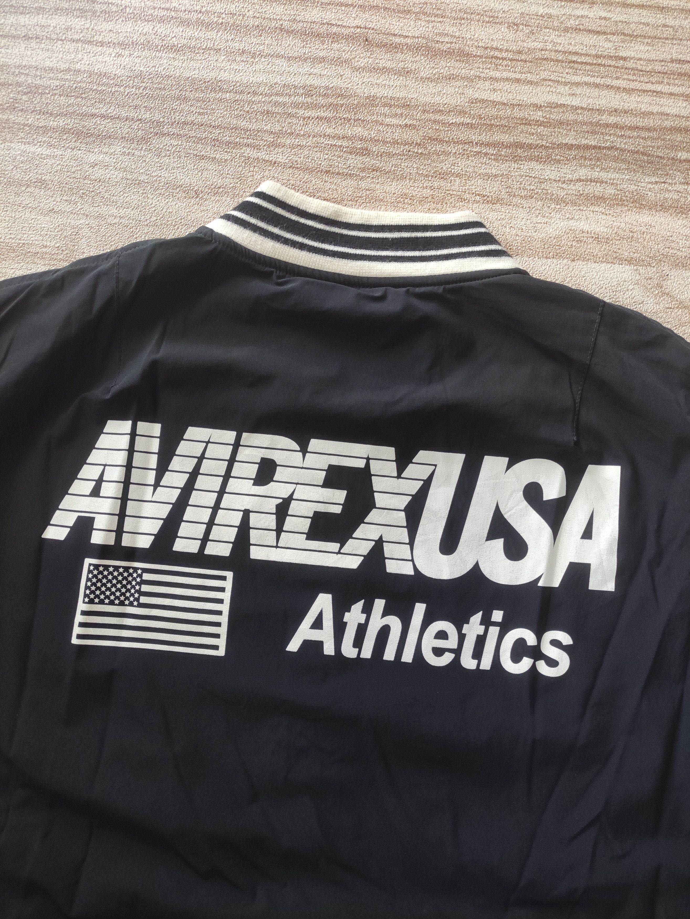 Avirex × Vintage AVIREX USA ATHLETICS WATERPROOF VARSITY BOMBER NYLON JACKET Size US XL / EU 56 / 4 - 2 Thumbnail