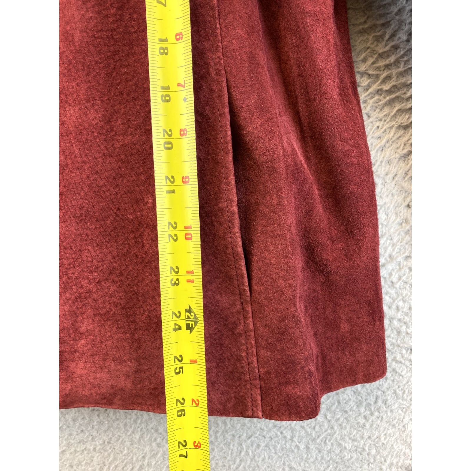 Essentials Modern Essentials Women's Leather Bomber Jacket Red Size L Fall Spring Winter Casual Workwear Size L / US 10 / IT 46 - 6 Thumbnail