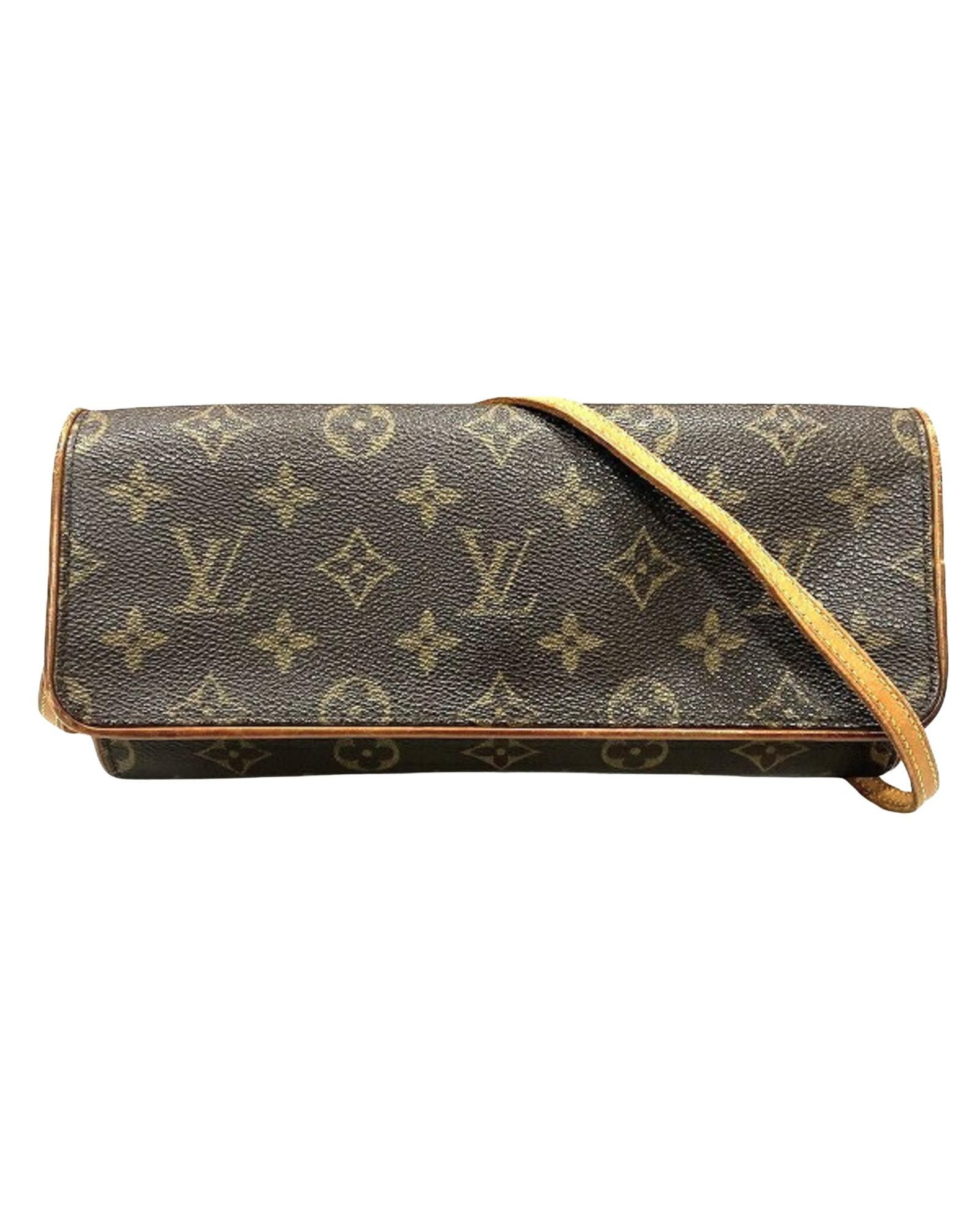 image of Sophisticated Brown Canvas Shoulder Bag By Louis Vuitton, Women's