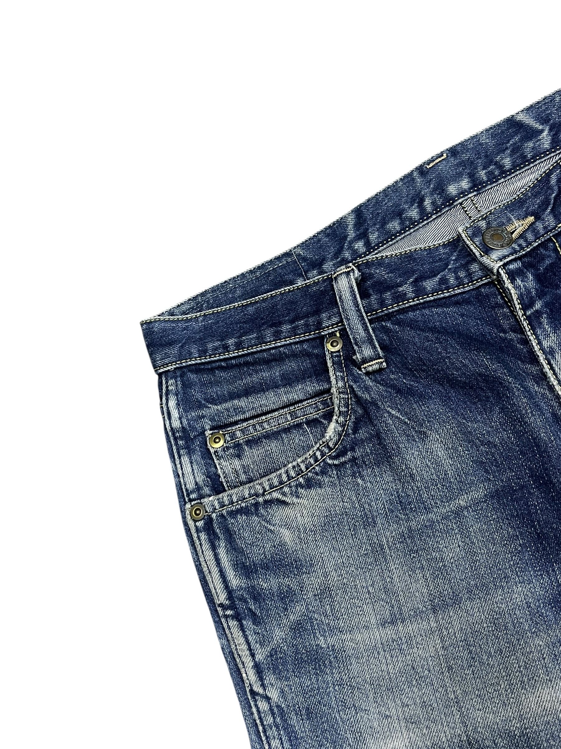 Blue Blue Japan 🔥Blue Blue Japan x HR Market Faded Distressed Denim Size US 31 - 4 Thumbnail