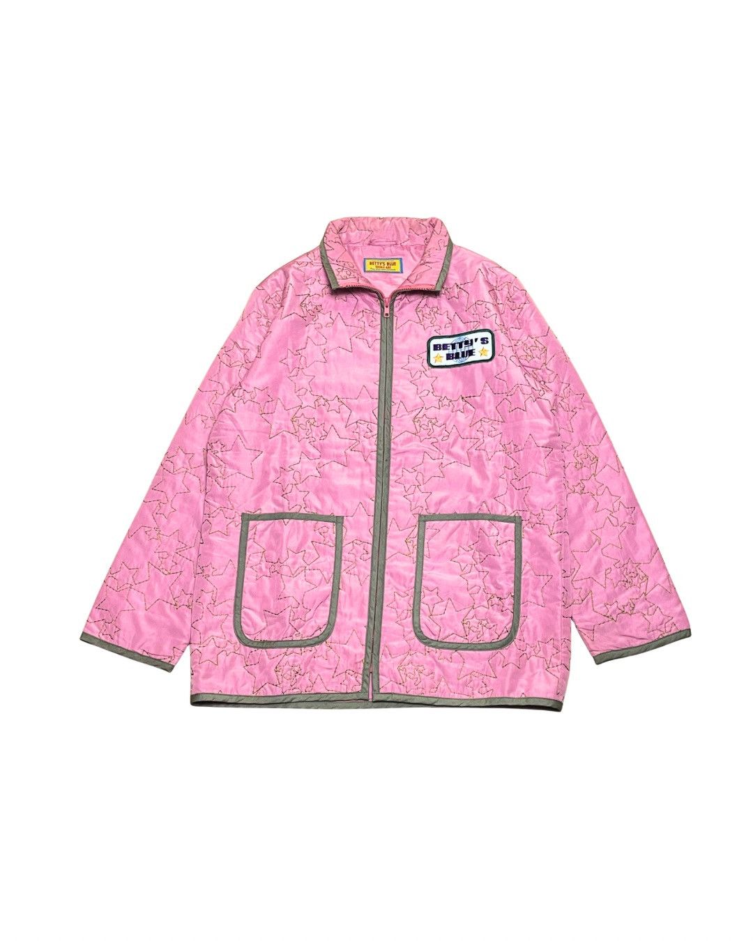 Japanese Brand Betty's Blue Star Stitch Quilted Work Jacket Size M / US 6-8 / IT 42-44 - 1 Thumbnail