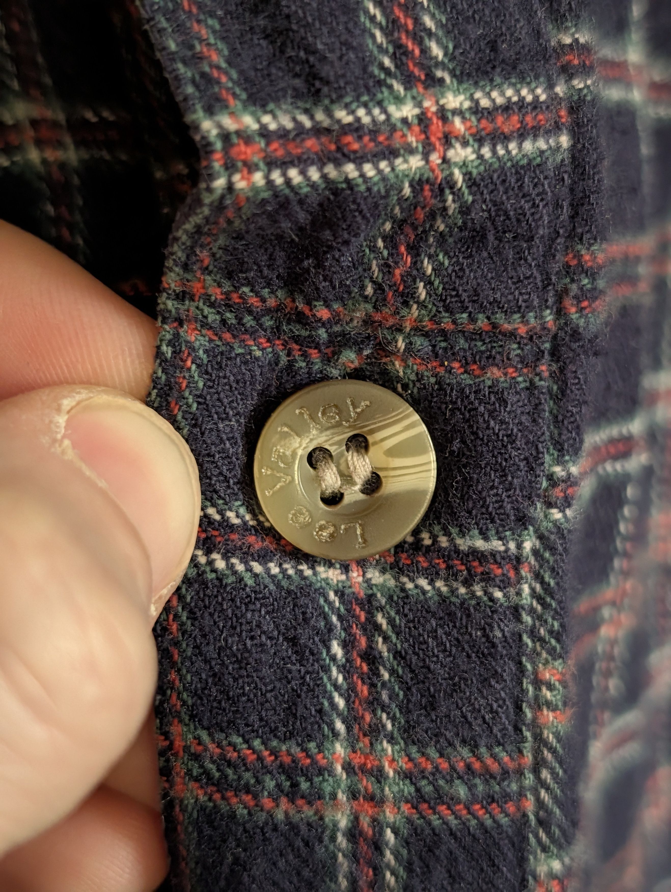 Lee LEE VALLEY IRELAND Vtg cotton flannel long Henley grandpa Size US XL / EU 56 / 4 - 4 Thumbnail