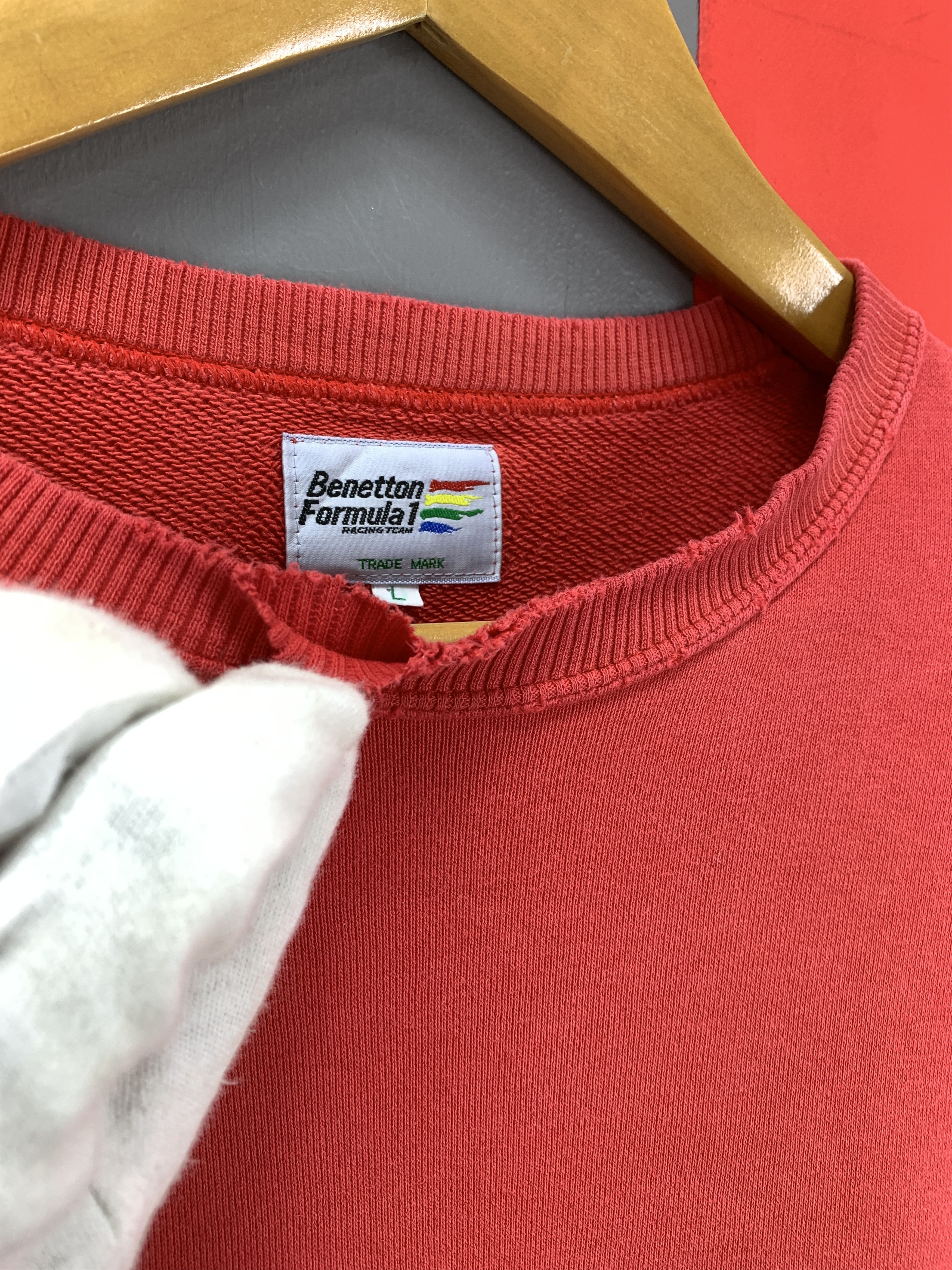 Benetton BENETTON FORMULA 1 RACING Sweatshirt #1915/10 Size US L / EU 52-54 / 3 - 8 Thumbnail