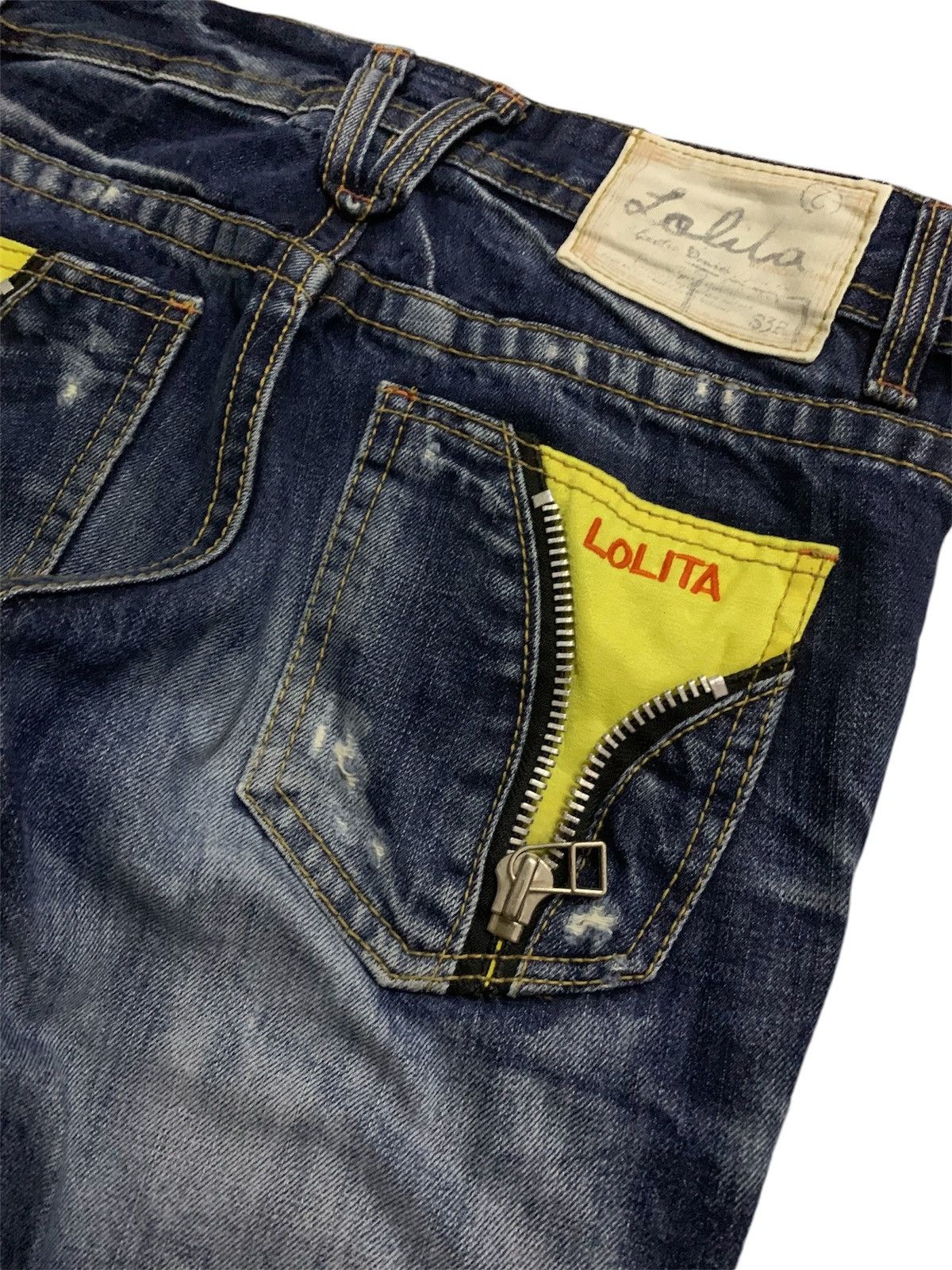 If Six Was Nine 💥FinalDrop💥Vtg Japanese Flare Lolita Yoshitomo Nara Denim Size 30" / US 8 / IT 44 - 6 Thumbnail