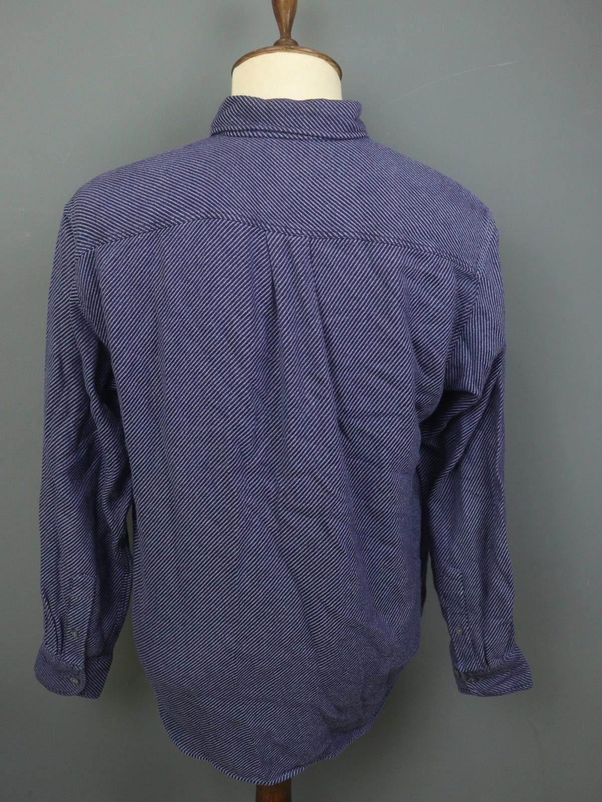 Ermenegildo Zegna Zegna Navy Striped Cotton Button Down Shirt Size M Size US M / EU 48-50 / 2 - 9 Thumbnail