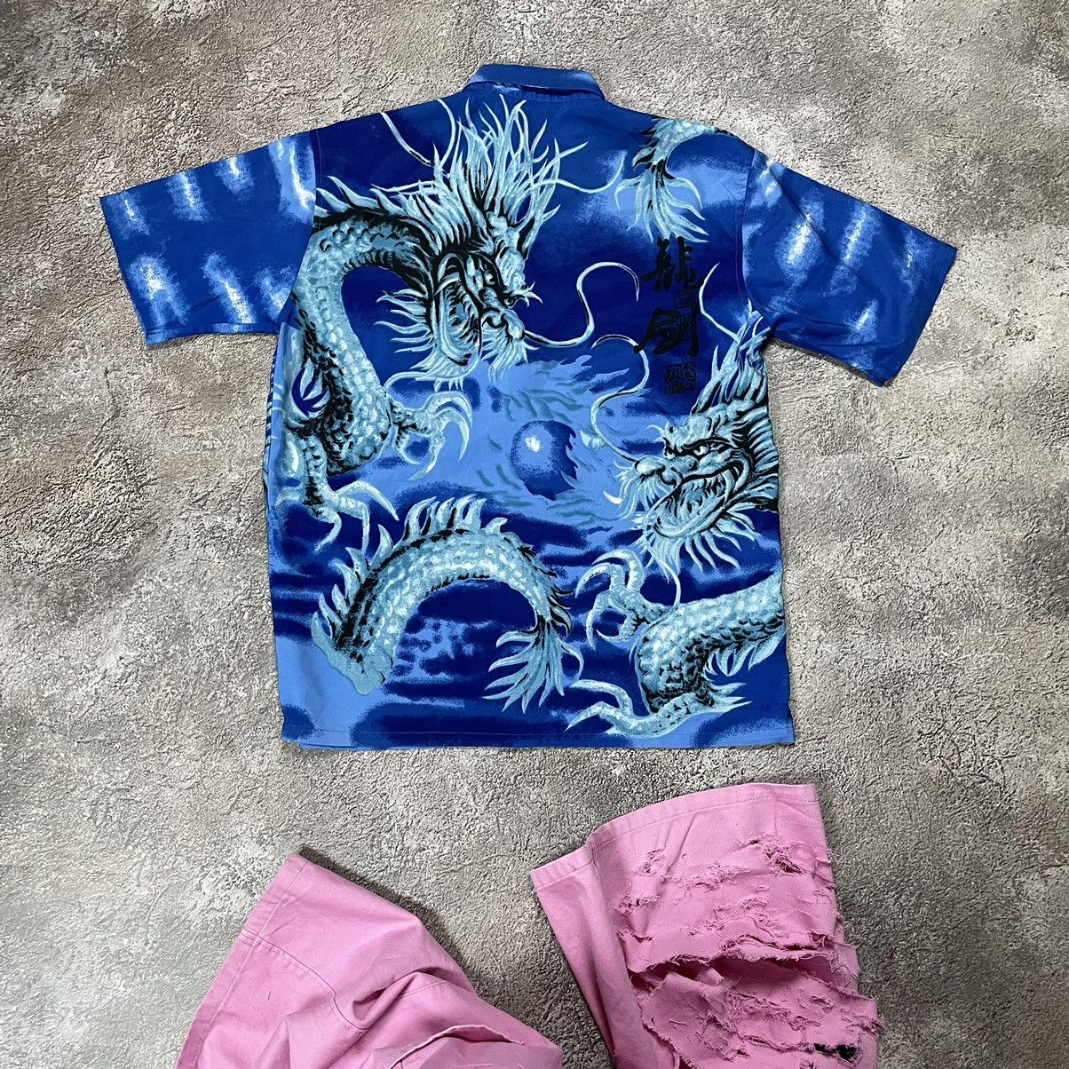 Vintage Vintage Y2K Dragon Abstract All Over Print Graphic Tee Stree Size US M / EU 48-50 / 2 - 5 Thumbnail