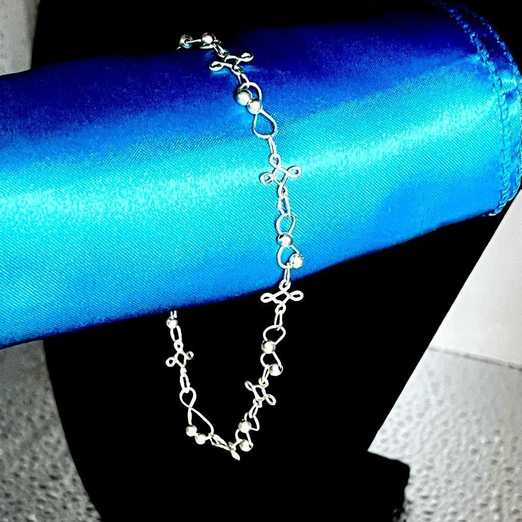 AZG Darling Sterling 925 Silver 9” Anklet