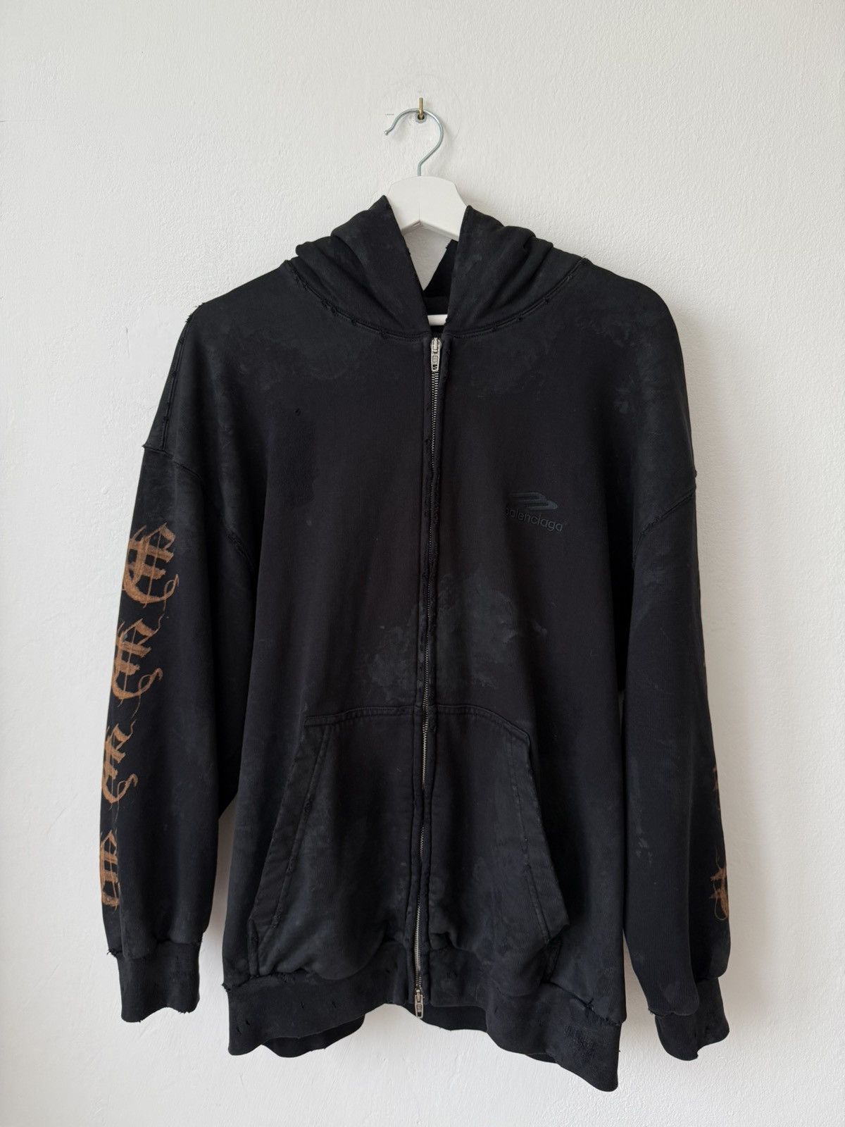 Balenciaga Metal Zip Hoodie | Grailed