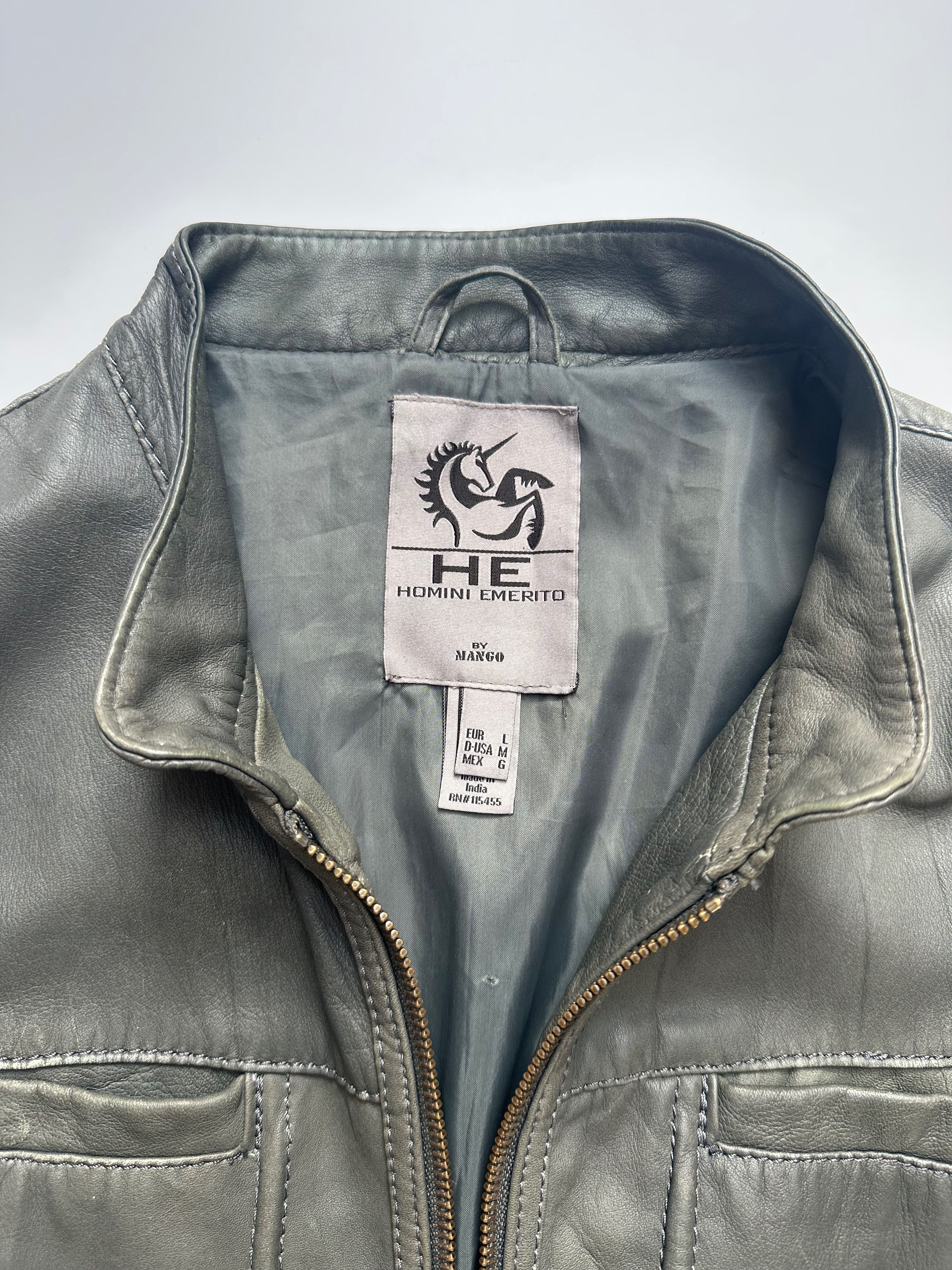 Mango Mango by Homini Emerito Leather biker style jacket Size US M / EU 48-50 / 2 - 3 Thumbnail