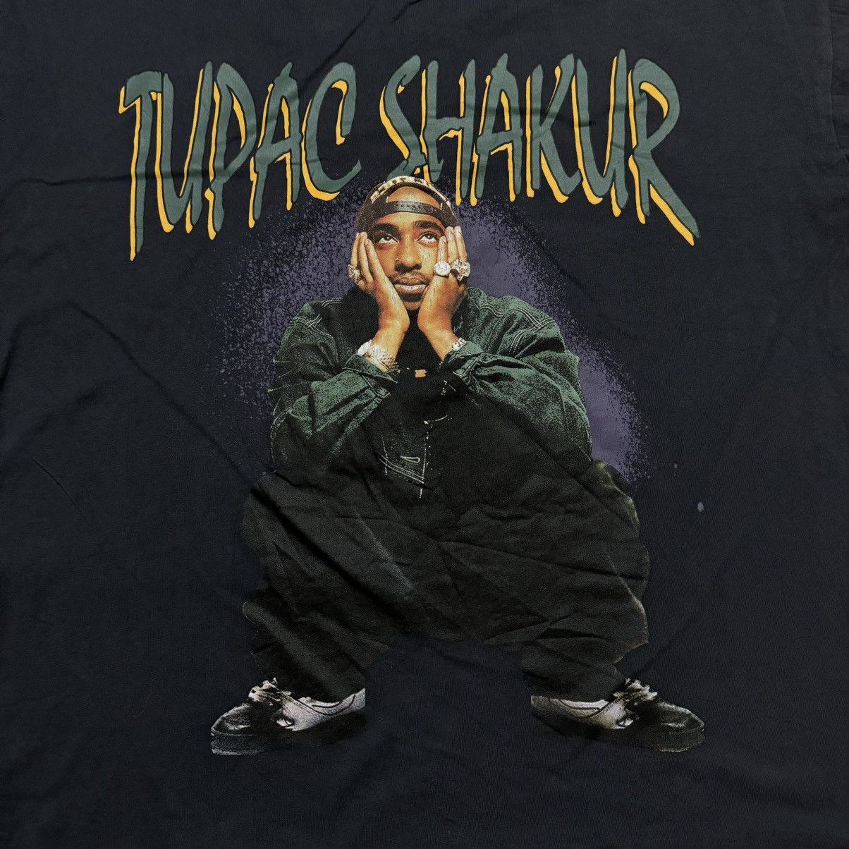 Designer × Vintage Tupac Shakur 2 PAC Logo Black Graphic T-Shirt Men’s Size M Size US M / EU 48-50 / 2 - 2 Thumbnail