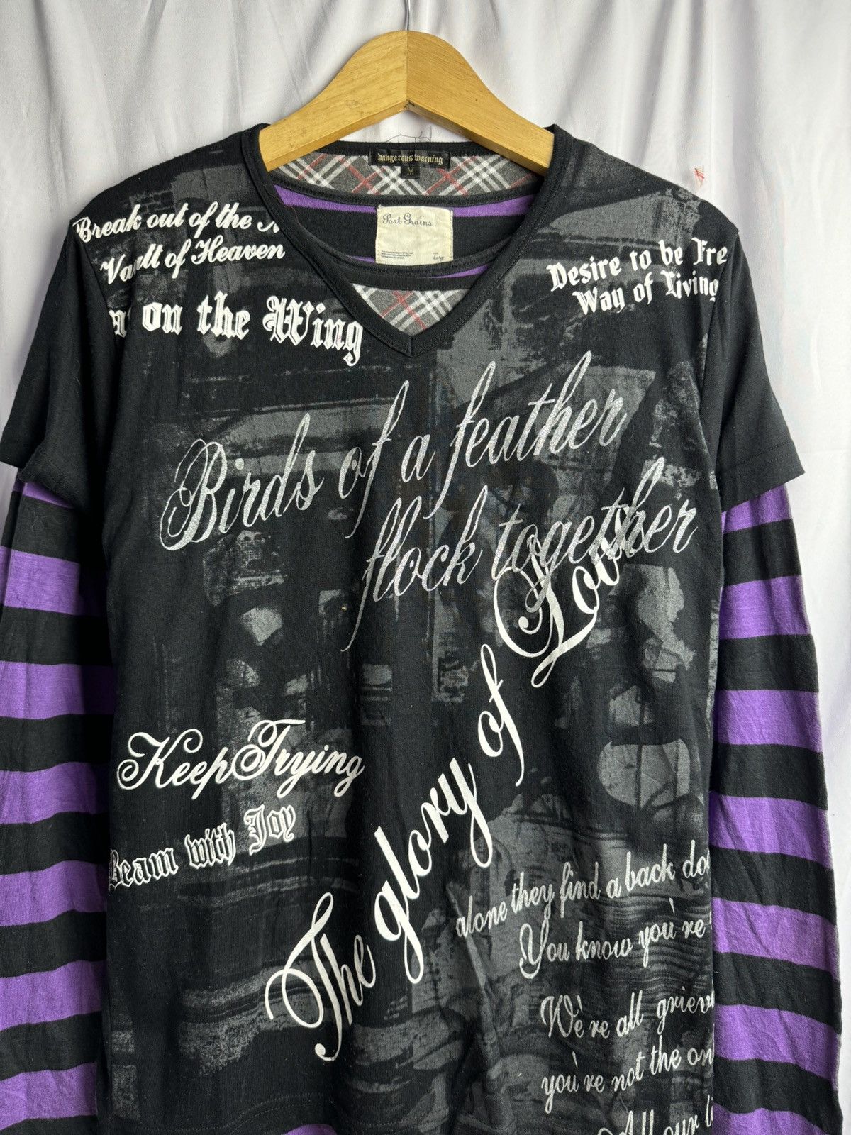If Six Was Nine × Japanese Brand × Le Grande Bleu (L.G.B.) Double Layers Crazy Poem 1of1 Long Sleeve Size US M / EU 48-50 / 2 - 2 Thumbnail