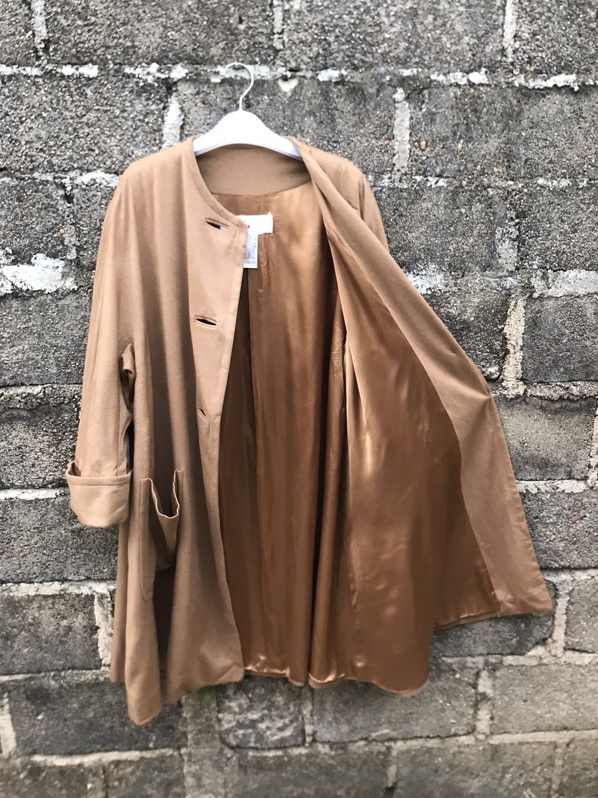 Autumn Cashmere × Hanae Mori ⚡️Hanae Mori Paris Button Cashmere Baggy Long Coat Size M / US 6-8 / IT 42-44 - 10 Thumbnail