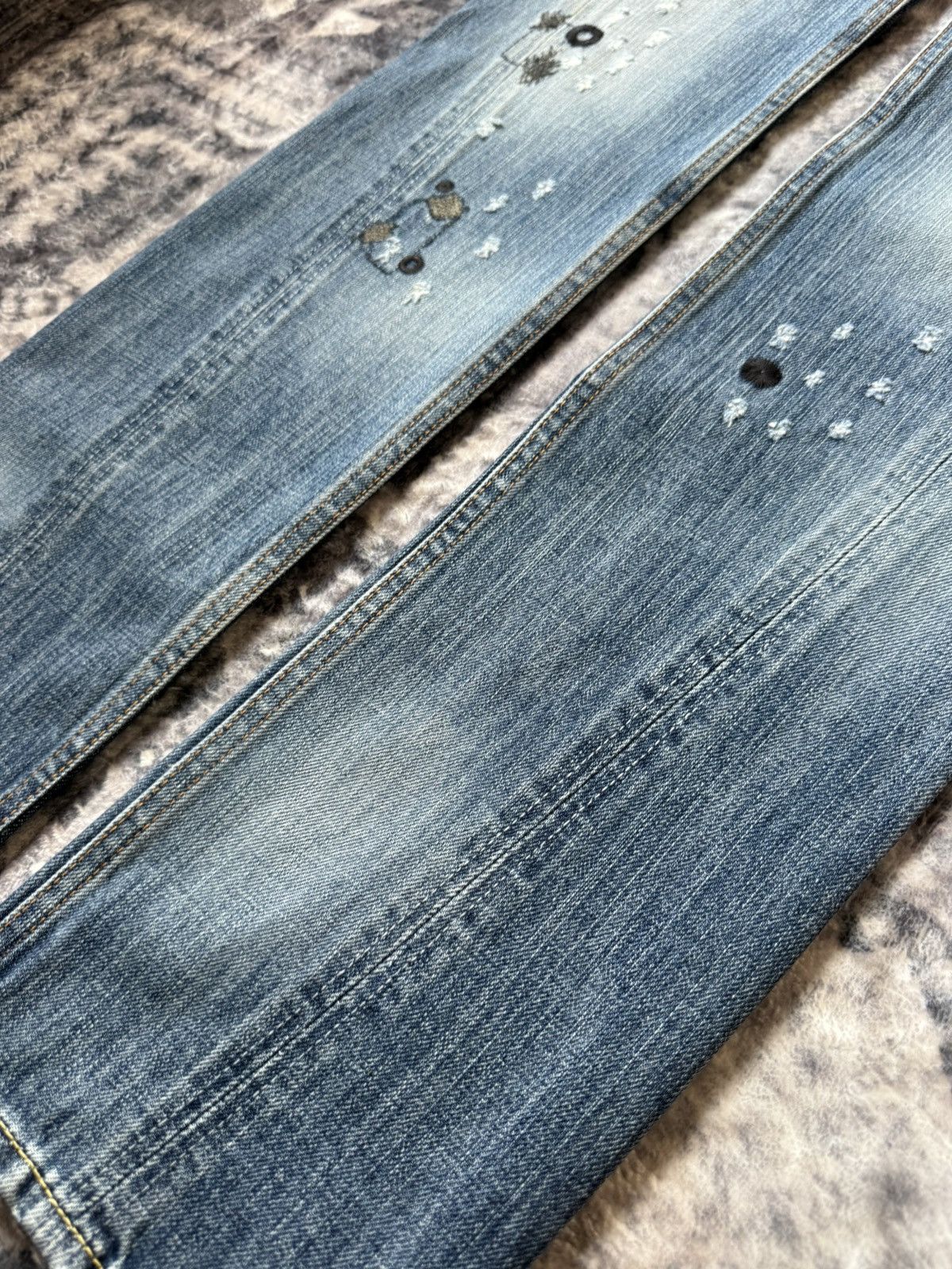 Hysteric Glamour × Japanese Brand Bartack Japan Asymmetrical Revolver Gun Pocket Jeans Size US 28 / EU 44 - 12 Thumbnail