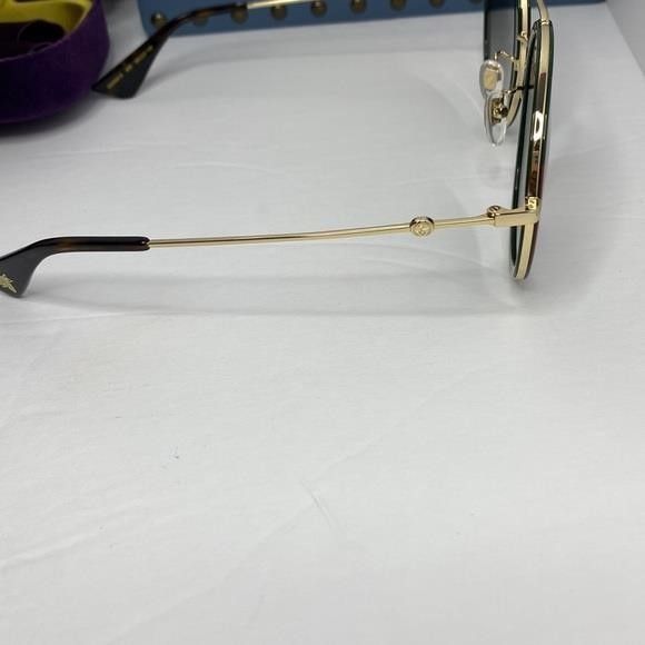 Gucci GUCCI Green Gradient Round Ladies Sunglasses GG0061S 003 56" Size ONE SIZE - 7 Thumbnail