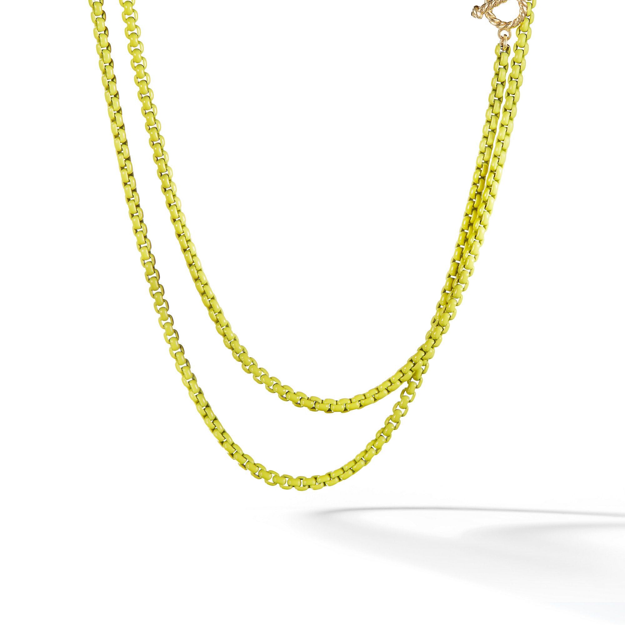David Yurman o1w1db10325 Aire Color Box Chain Necklace in Yellow Acrylic Size ONE SIZE - 1 Thumbnail
