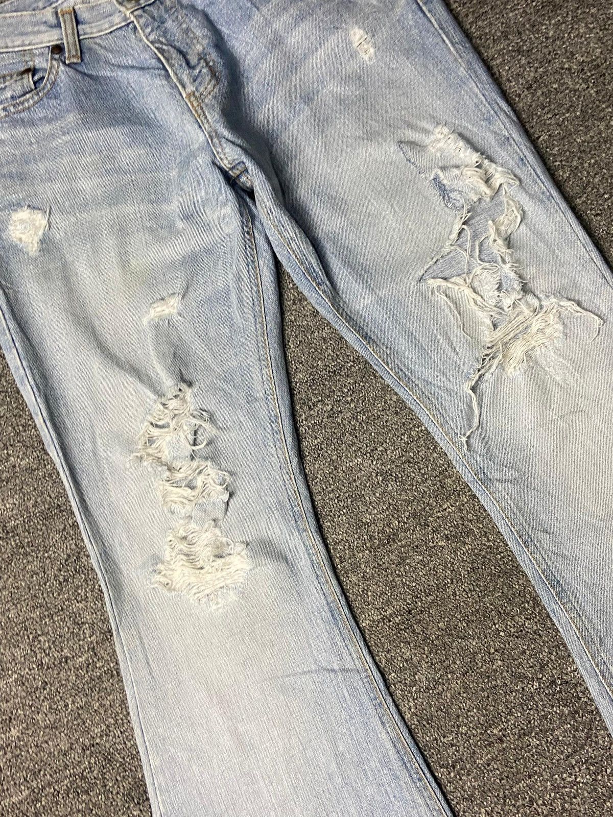 Japanese Brand ET BOITE Brand Flare Ripped Denim Jeans (141) Size 28" / US 6 / IT 42 - 6 Thumbnail