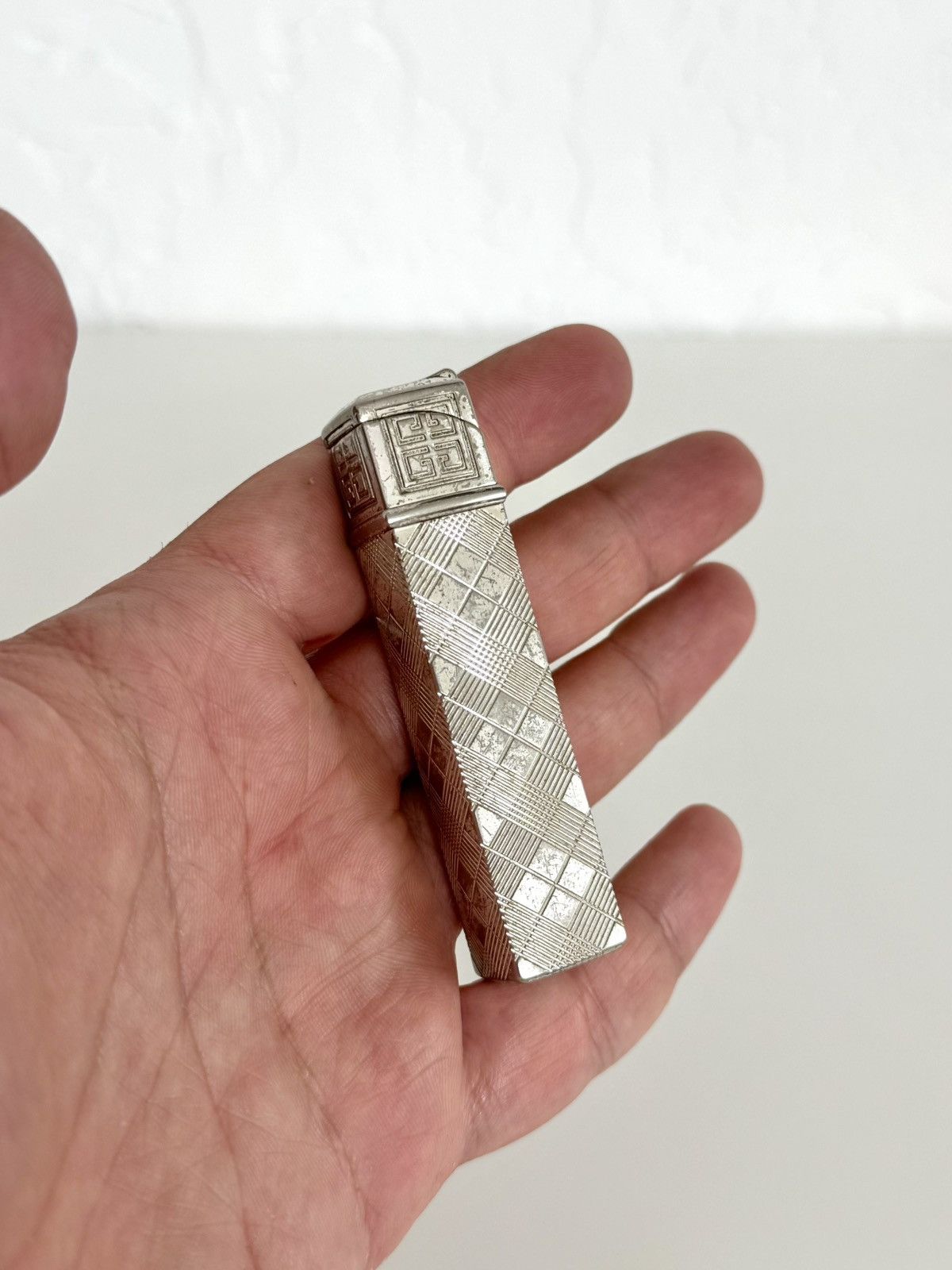 Vintage ★0% TAX★ ELEGANCE BIG LOGO DIAMOND SILVER GIVENCHY LIGHTER Size ONE SIZE - 4 Thumbnail