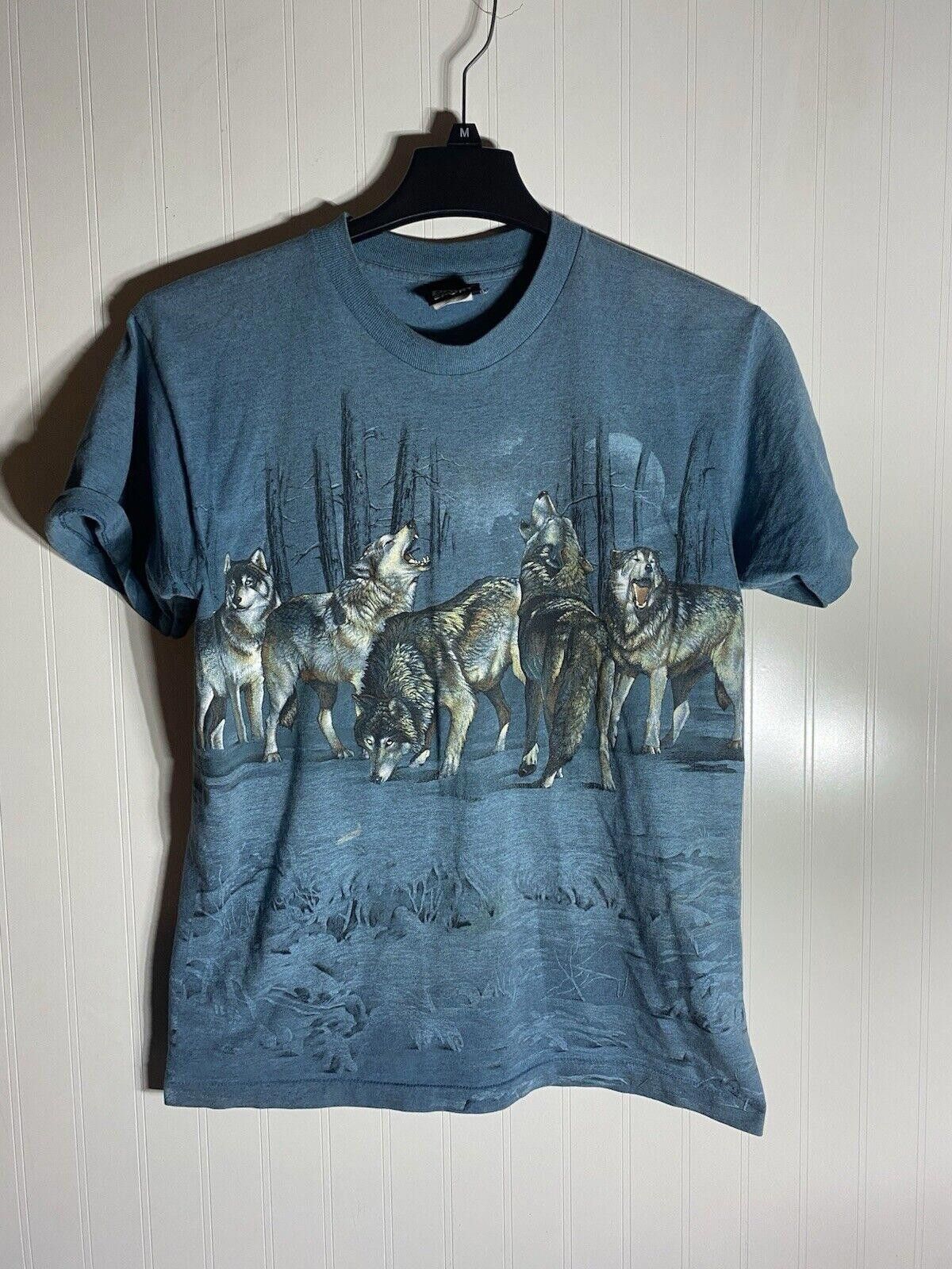 Designer Vintage Signal Sport 90s Wolves T Shirt Medium Nature Size US M / EU 48-50 / 2 - 1 Thumbnail