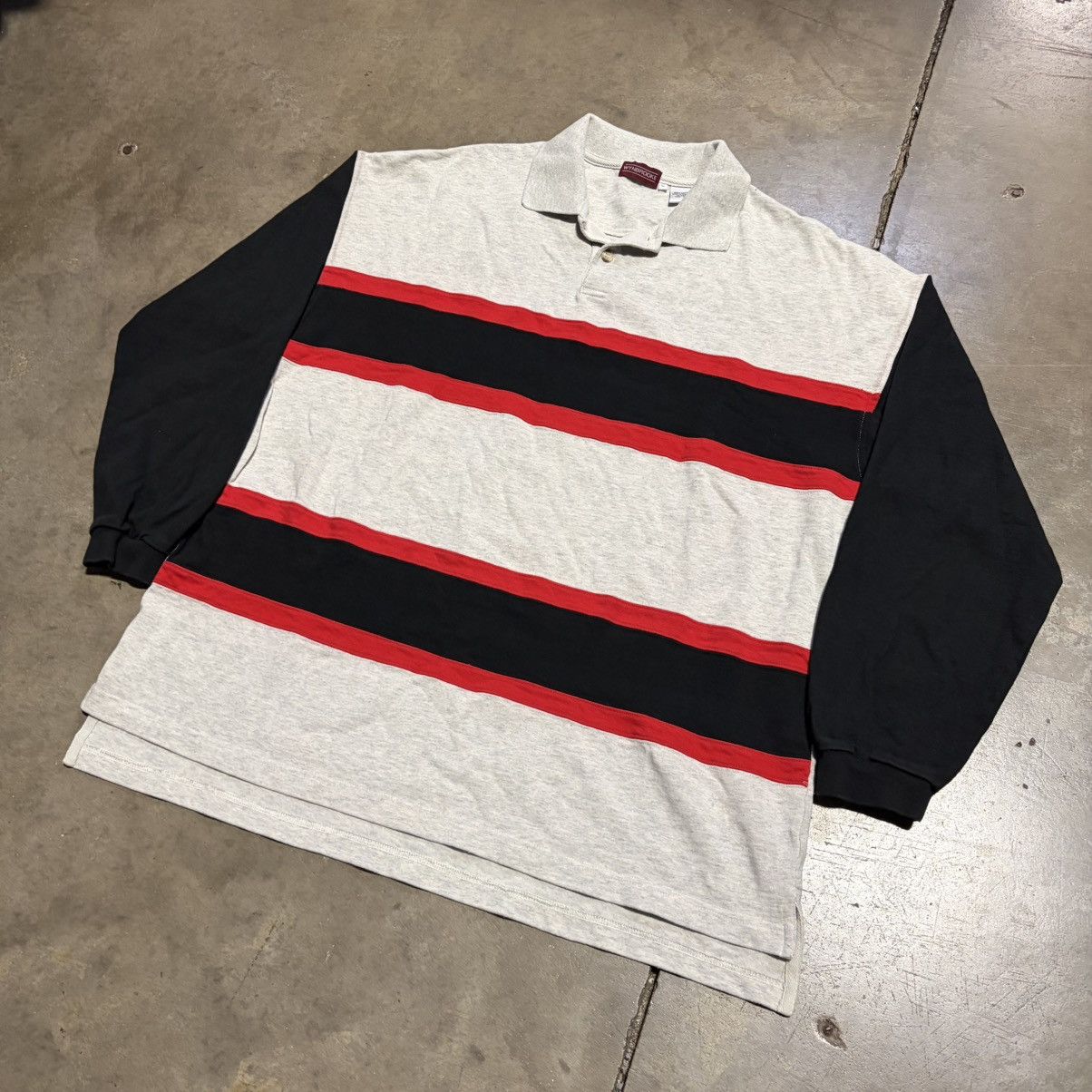 Vintage Vintage 90s Wynbrooke Rugby Polo Shirt Striped Preppy Size US L / EU 52-54 / 3 - 2 Thumbnail