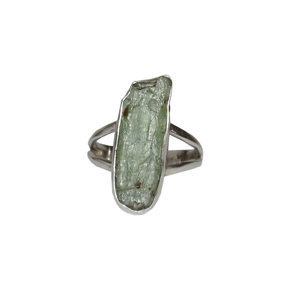 Handmade Artisan Hand made Sterling Silver Green Tourmaline Ring Size ONE SIZE - 1 Thumbnail