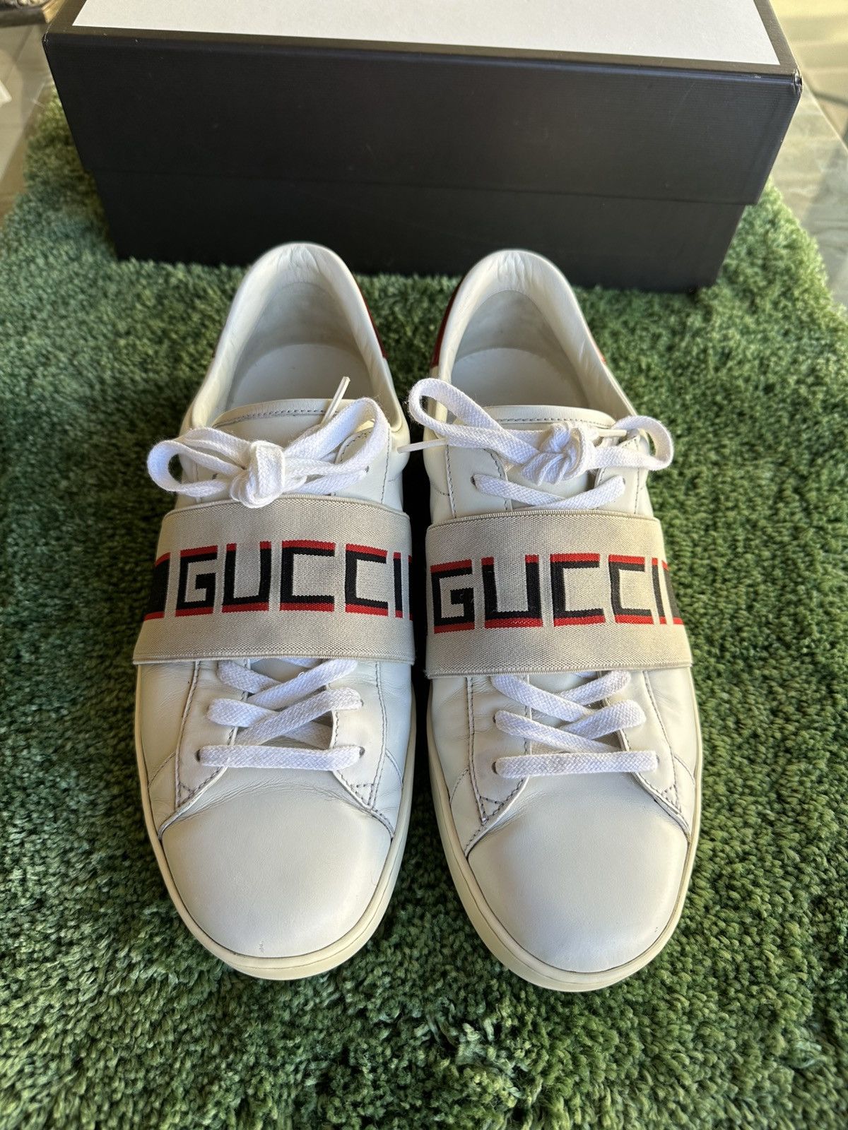 Gucci Gucci Ace Stripe Ivory “White Red Black” US size 11 Size US 11 / EU 44 - 3 Thumbnail