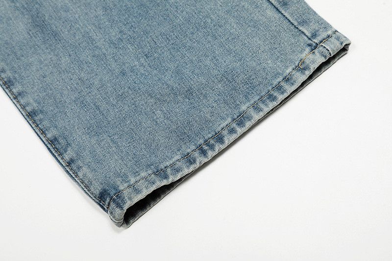Jean American street style graffiti letter print jeans Size US 32 / EU 48 - 6 Thumbnail