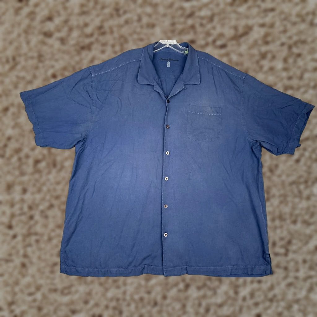 Tommy Bahama Tommy Bahama Shirt Men 2XL Blue 100% Silk Button Up Hawaiian Camp Size US XXL / EU 58 / 5 - 1 Thumbnail