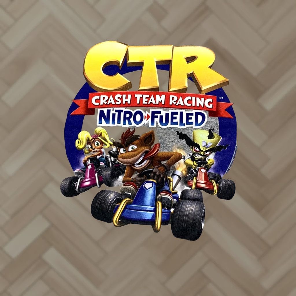 Delta VINTAGE Crash Bandicoot CTR Nitro Fueled Shirt Men M Gray Size US M / EU 48-50 / 2 - 1 Thumbnail