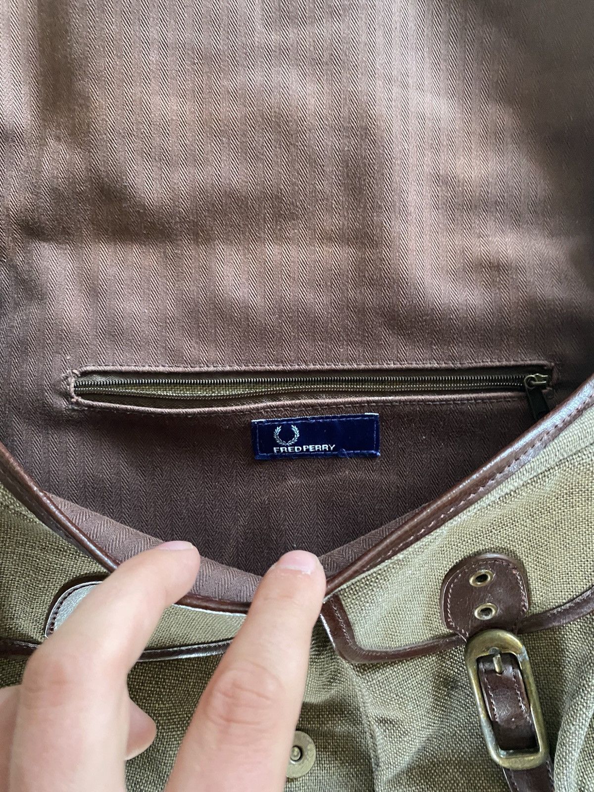 Fred Perry Vintage Fred Perry Sholder Avant-Garde Military Style Bag Size ONE SIZE - 6 Thumbnail
